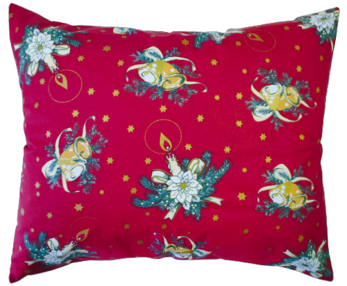 Karácsonyi Kispárna huzat   Koszorú - Csengő mintával / 40 x 50 cm