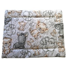 Lapos ovis kispárna - 38x48 cm / bézs szafarikölyök