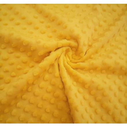 Minky textil - méteráru 160 cm széles - sárga - 350 gr/m2