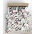 Pamut 3 részes ágynemű huzat szett - 140x200 cm / színes virágcsokor mintás