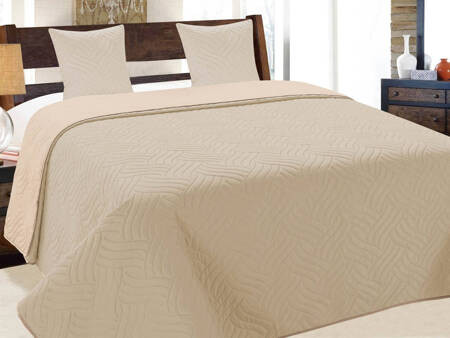 3 részes ágytakaró szett 220x240 cm - exkluzív púder - világosszürke színben (11)