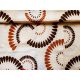Krepp Maradék textil -  krém - barna csepp - félkör mintás -  160 x 75 cm  