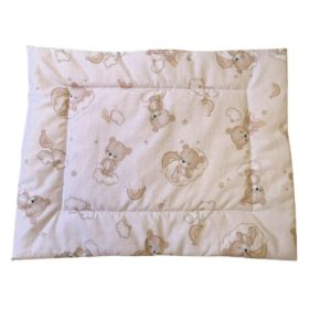   Lapos ovis  kispárna - 38x48 cm / bézs maci - felhő mintás