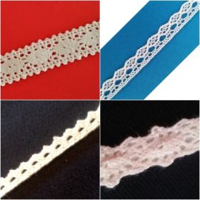 Maradék csipke szalagok 4 db -os csomagban