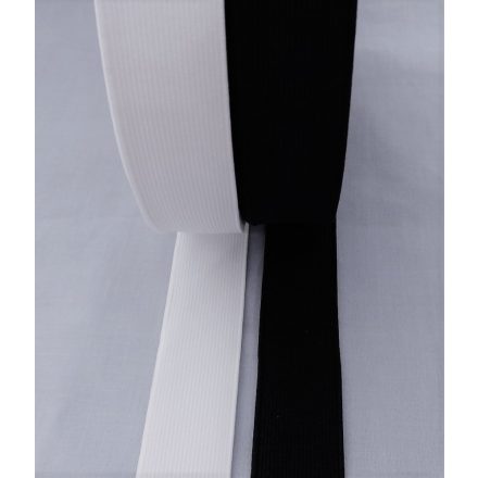 Gumiszalag - gumipertli 20 mm széles fekete és fehér színben 