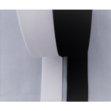 Gumiszalag - gumipertli 30 mm széles fekete és fehér színben 