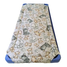 Töltött gumifüles ovis lepedő 55x130 cm - szafari mintás