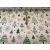 Fehér alapon - zöld fenyős - hópelyhes karácsonyi pamutvászon textília - 160 cm