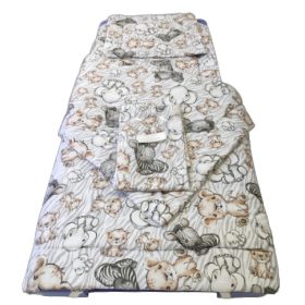 Óvodai Ágynemű Garnitúra Csomag  / 3 részes Akciós Szett  - Szafari Kölyök Bézs