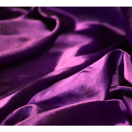 Padlizsán lila műszál selyem  - 150 cm