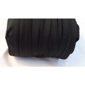 Fekete RT0 spirál méter cipzár - húzózár, 3 mm-es