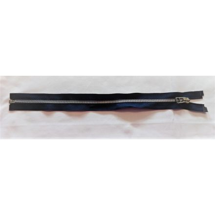 35cm hosszú, fém bontható cipzár - húzózár, sötétkék színű.