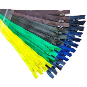   RT0 18 cm Zárt műanyag spirál fogú cipzár csomag  - 24db-os Változatos Szín