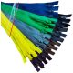 RT0 18 cm Zárt műanyag spirál fogú cipzár csomag  - 24db-os /  Vegyes Párosítás 
