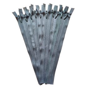   RT0 20 cm Rejtett / műanyag spirál fogú - zárt cipzár csomag  - 10 db-os Antracit Szürke színben