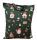 Textil táska rövid füllel - 35x45 cm /  karácsonyi zöld apró mintás
