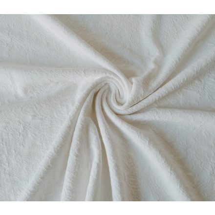 Rugalmas farmer jellegű textil virág motívummal - 150 cm széles