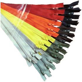   RT0 18 cm Zárt műanyag spirál fogú cipzár csomag  - 24db-os / Sokféle Szín