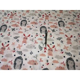 Süni - nyuszi mintás pamutvászon textil 160 cm