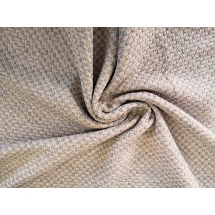 Sötétkék - fehér tyúkláb mintás elasztikus textil- 130 cm