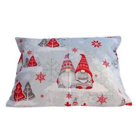 Piros-szürke manós kispárna huzat