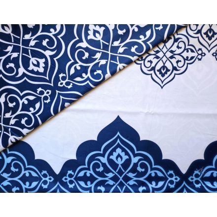 Kék Orientál  mintás pamutszatén maradék textil - 160 x 75 cm 