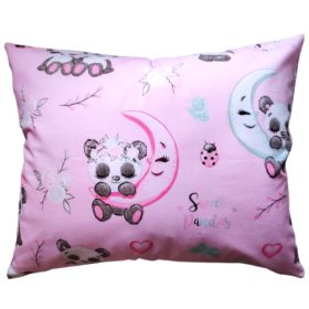 Gyerek mintás pamut kispárnahuzat - édes panda