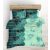 Pamut ágynemű huzat garnitúra 140x200 cm paplannal / zöld színátmenetes - geometriai mintás