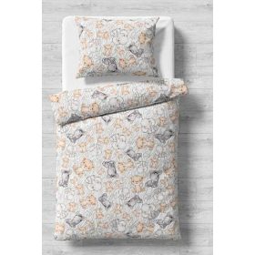   2 részes pamut ovis ágynemű huzat - 90x130 cm / szafarikölyök - bézs