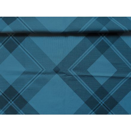 Acélkék - Szürke Geometriai mintás - Pamut Maradék textil - 160 x 60 cm