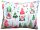 Színes karácsonyi manó mintás Kispárna huzat - 50 x 40 cm