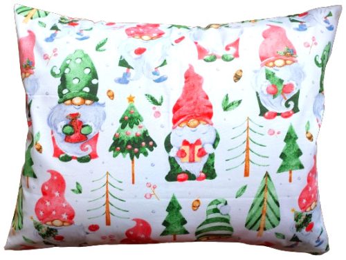Színes karácsonyi manó mintás Kispárna huzat - 50 x 40 cm
