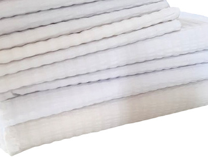 II. Osztályú fehér krepp 3 részes 140x200 cm ágynemű huzat szett