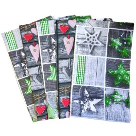 Karácsonyi kispárna huzat csomag - Csillag és Szív minták  - I. Osztályú , 3 db-os   / 19.sz.