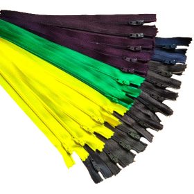    RT0 18 cm zárt műanyag spirál fogú 25 db -os cipzár csomag /  Változatos színek