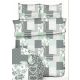  3 részes pamut ágynemű huzat szett - 140x200 cm / pasztell zöld patchwork - pillangó mintával