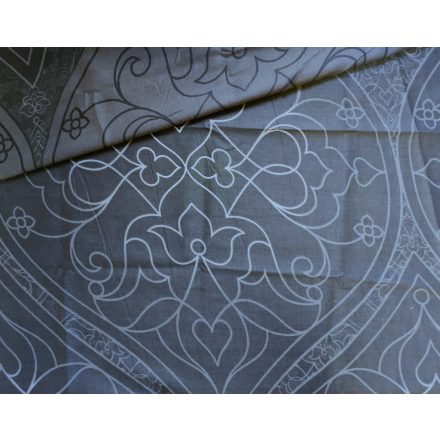 Maradék Pamutszatén Textil Szürke Elgáns mintás - 160 x 70 cm  