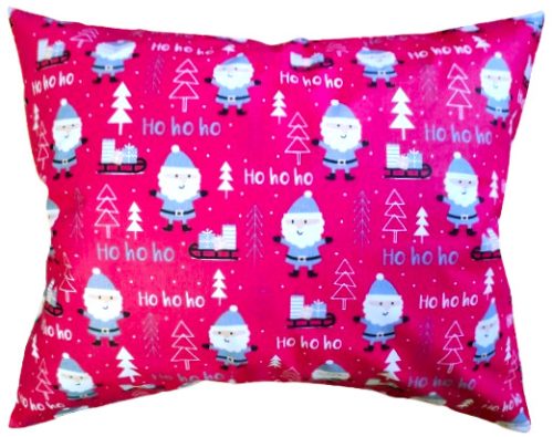 Piros - Szürke Mikulás mintás kispárnahuzat - 40 x 50cm