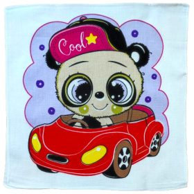   Autós Maci - Lila Felhő mintás Gyermek Textil Zsebkendő  