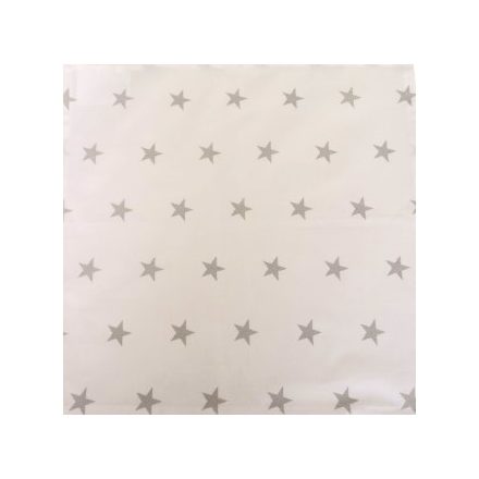 Fehér alapon szürke egyenletes csillag mintás textil szalvéta - 30x30 cm 