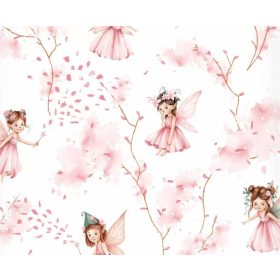 Pamutvászon textil - 160 cm / Virágtündér  mintás