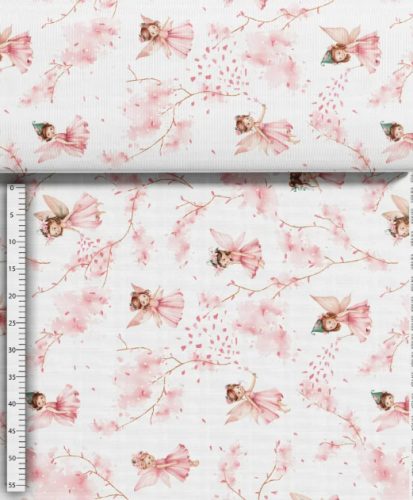 Pamutvászon textil - 160 cm / Virágtündér  mintás