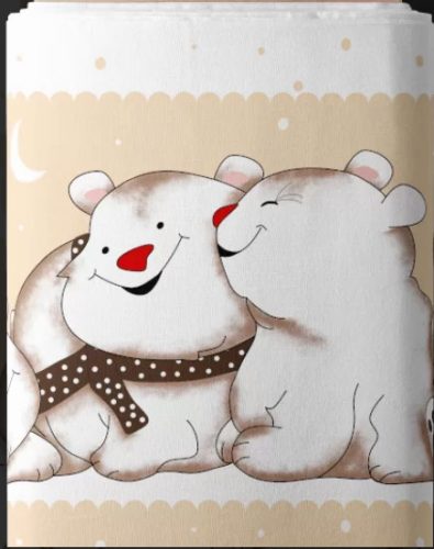 Pamutvászon textil -  160 cm / jegesmedvék