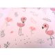 Pamutvászon textil - 160 cm / rózsaszín flamingó