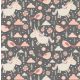 Pamut textil szalvéta - 30x30 cm / unikornis mintás