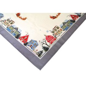   Karácsonyi asztalterítő mesebeli téli város mintával - 130x180 cm
