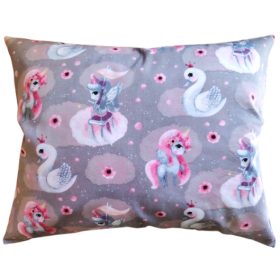 Gyerek mintás pamut kispárnahuzat - tündéri unikornis