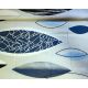 Pamut Maradék textil Szürke - Kék modern mintával  160 x 60 cm 