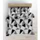 Krepp 140x220 cm  - modern szürke - fekete mintás 3 részes extra hosszú  ágyneműhuzat garnitúra