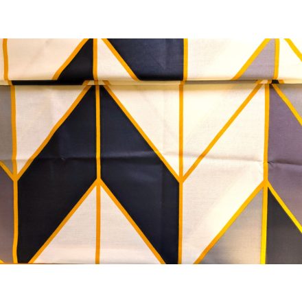 Maradék Textil pamutvászon / Szürke Modern Geometriai csillag mintás -  160 x 60 cm